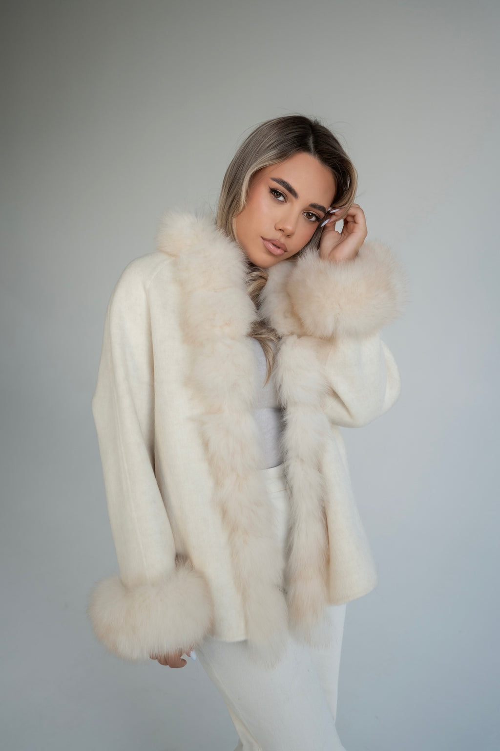Fox Fur Collar Coat