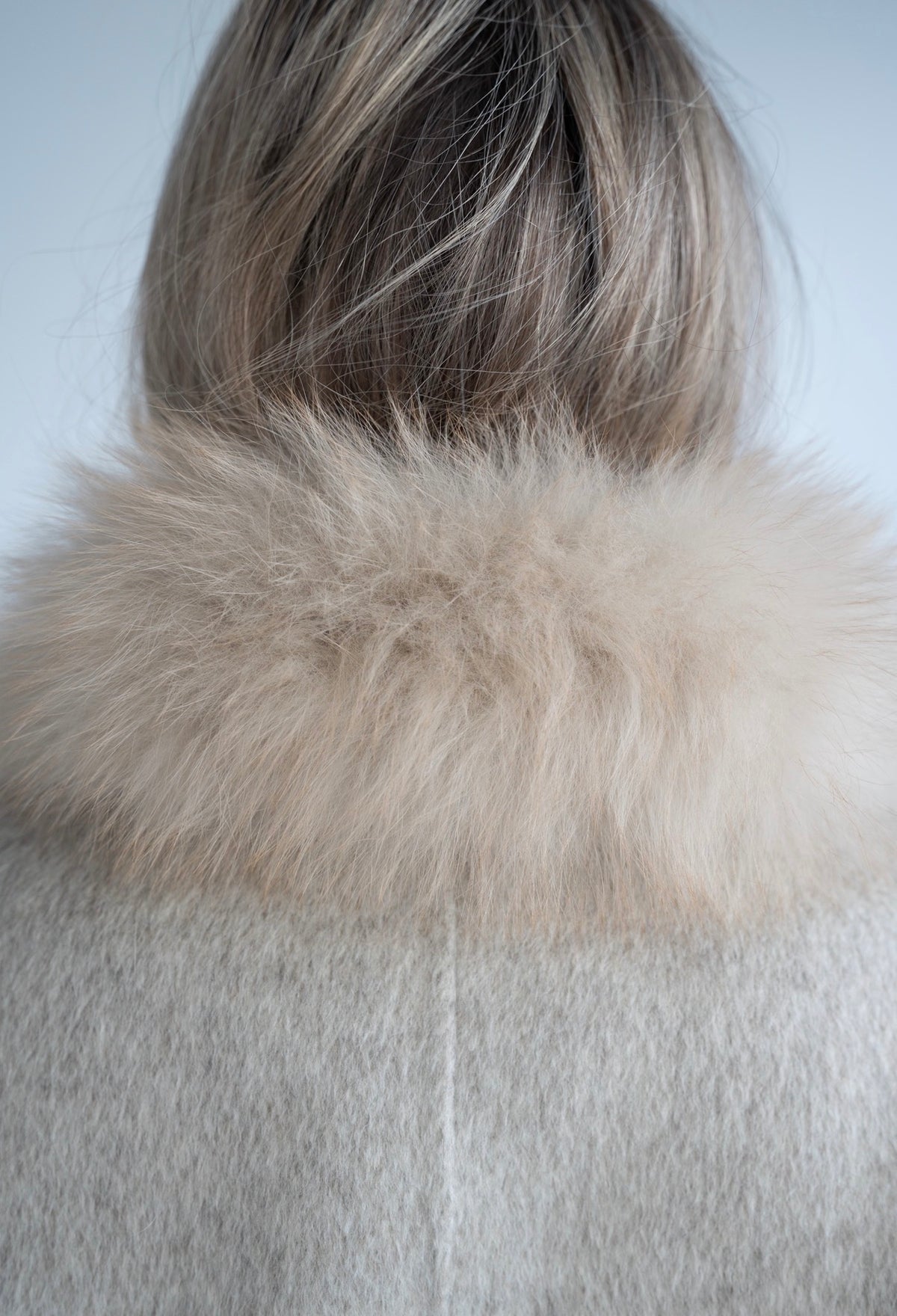 Fox Fur Coat in Gray