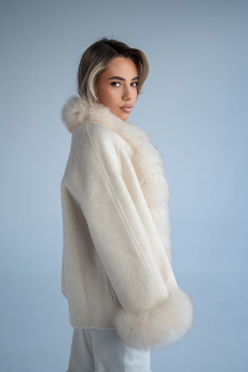 Fox Fur Collar Coat