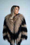 Two-Tone Mongolian Fur Coat
