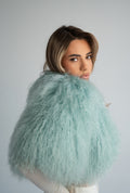 Mongolian Mint Fur Cape