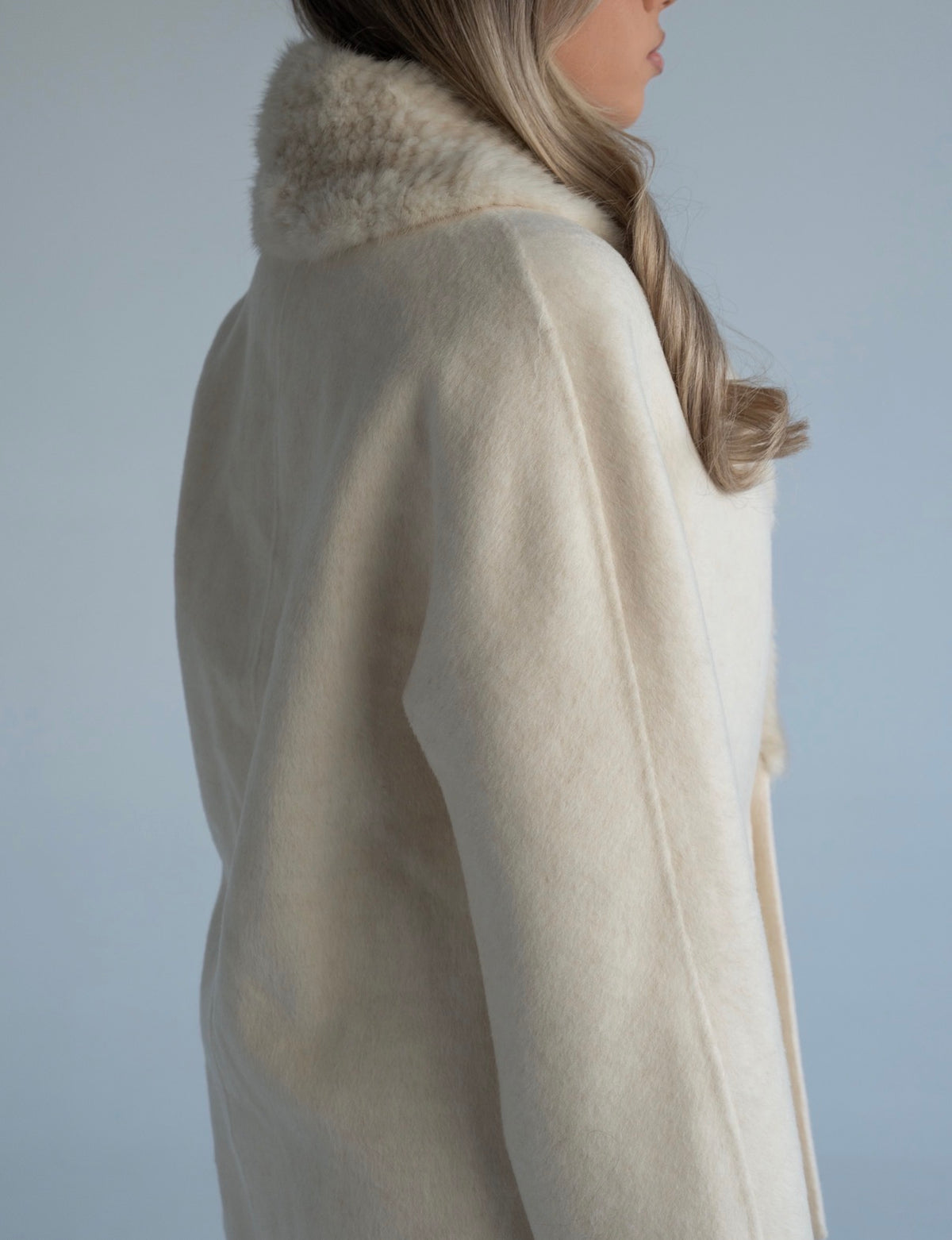Mink Fur Collar Coat