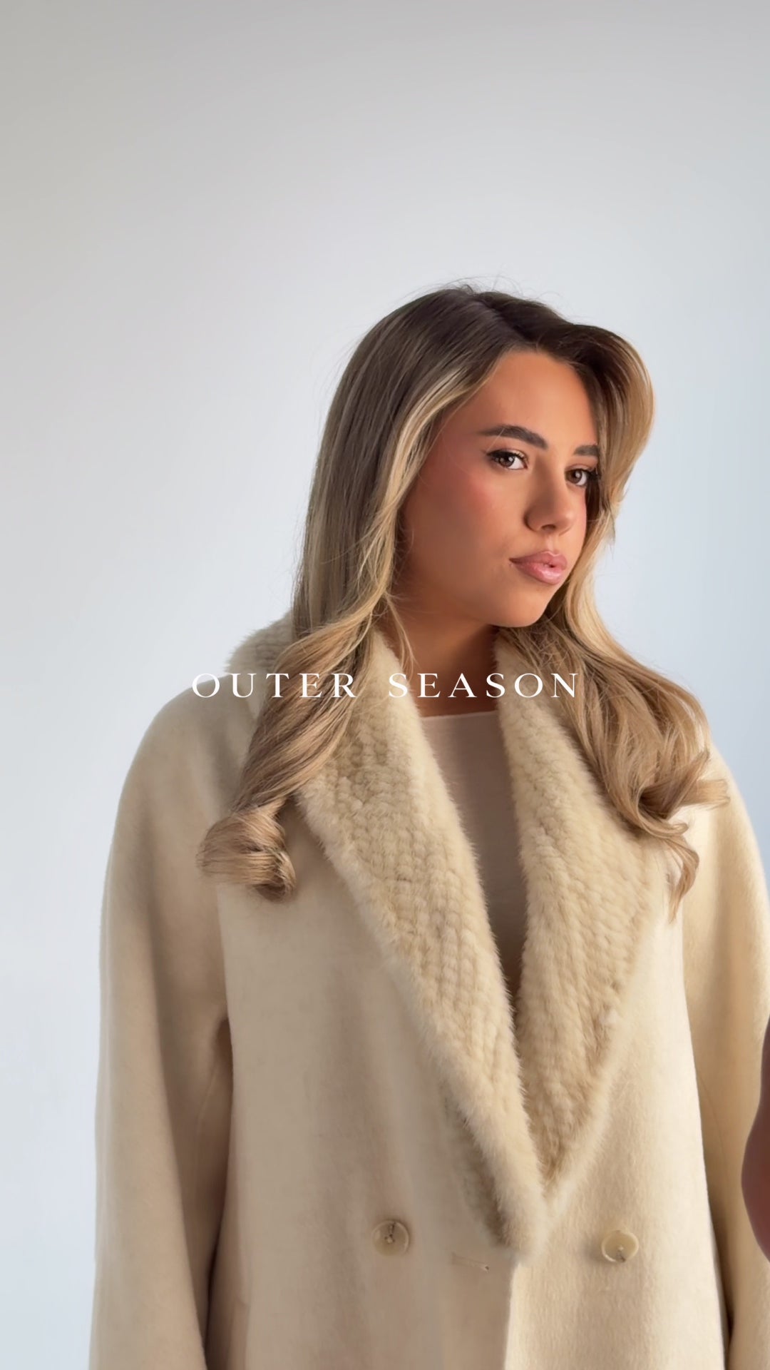 Mink Fur Collar Coat