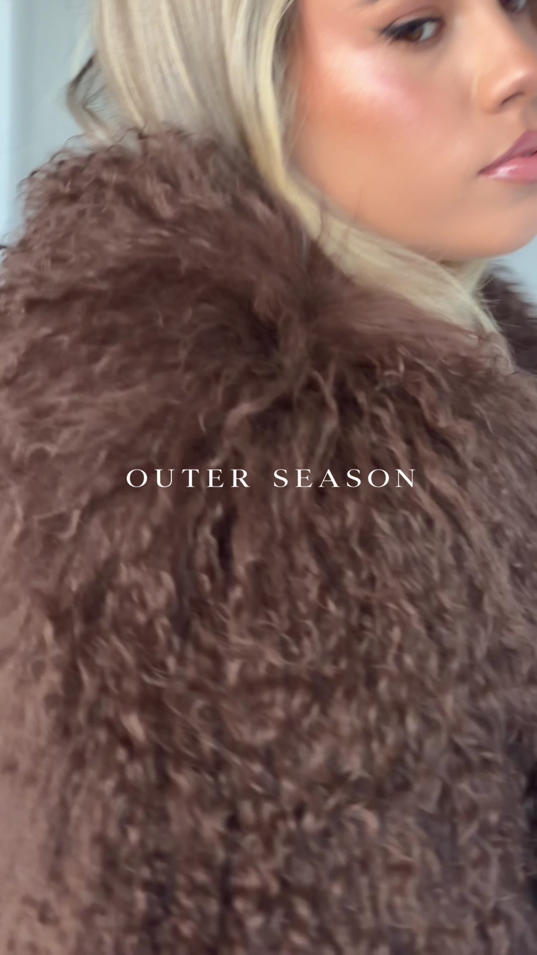 Mongolian Brown Fur Cape