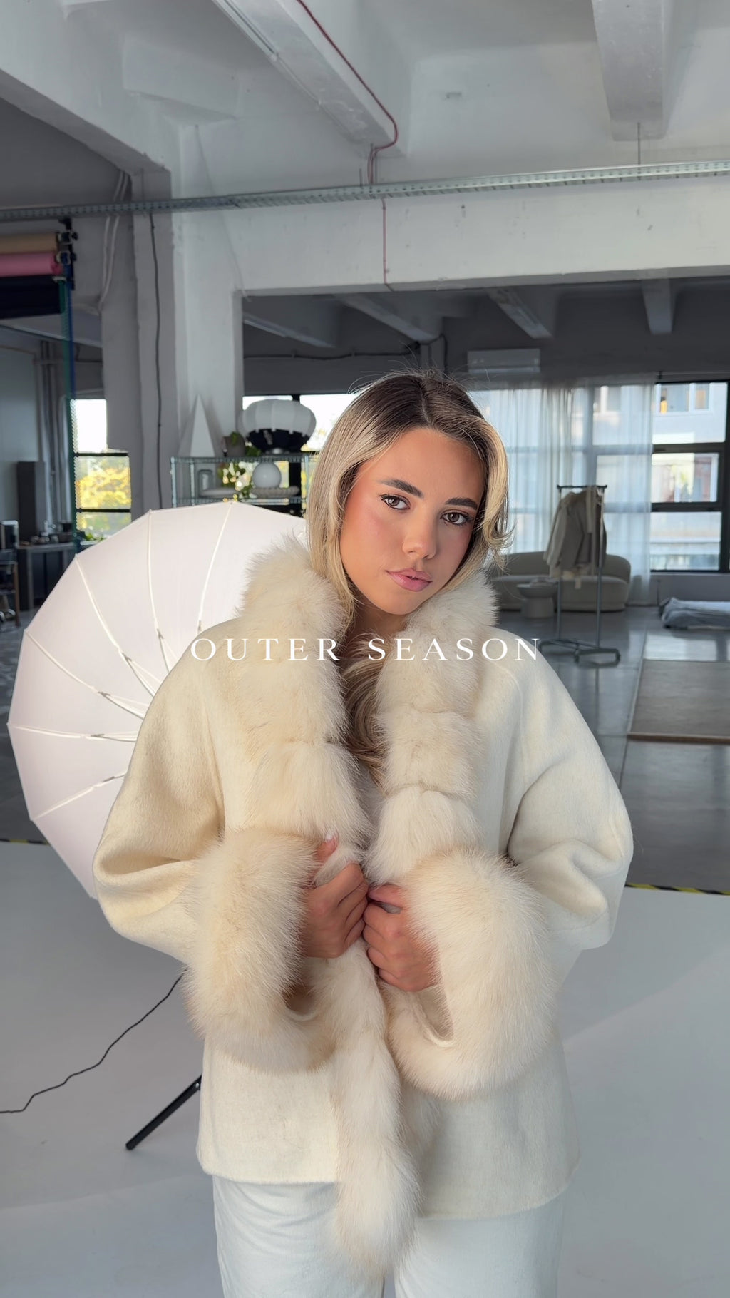 Fox Fur Collar Coat